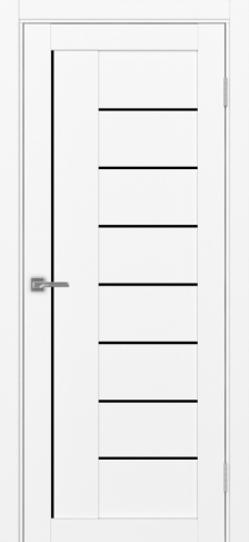 Полотно Турин  524 белый снежный Размер 700х2000мм Покрытие Экошпон Стекло Черное