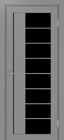 Полотно Турин  524АСС SC серый Размер 800х2000мм Покрытие Экошпон Стекло Черное