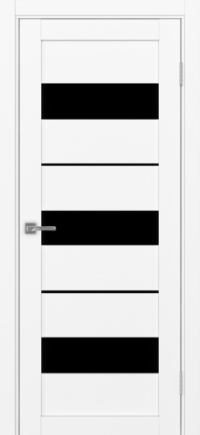 Полотно Турин  526 белый снежный Размер 700х2000мм Покрытие Экошпон Стекло Черное
