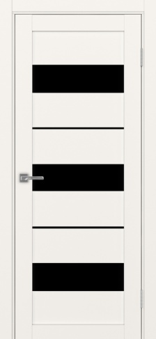 Полотно Турин  526 бежевый Размер 800х2000мм Покрытие Экошпон Стекло Черное