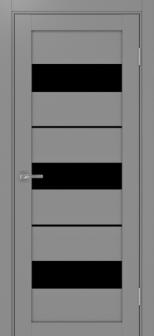 Полотно Турин  526 серый Размер 600х2000мм Покрытие Экошпон Стекло Черное