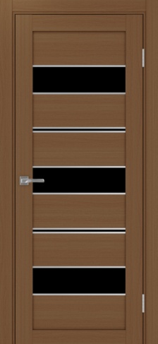 Полотно Турин  526АПП лакобель чёрный орех Цвет Орех Размер 600х2000мм Покрытие Экошпон Стекло Черное