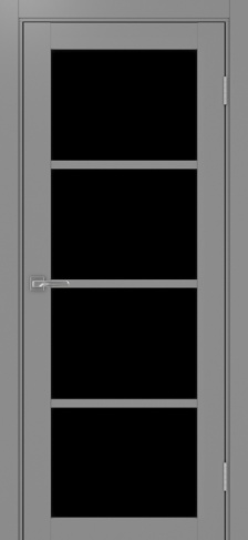 Полотно Турин 540 серый Цвет Серый Размер 700х2000мм Покрытие Экошпон Стекло Черное