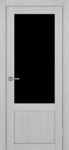 Полотно Турин 540ПФ.21 лакобель чёрный дуб серый Цвет Дуб серый Размер 700х2000мм Покрытие Экошпон Стекло Черное