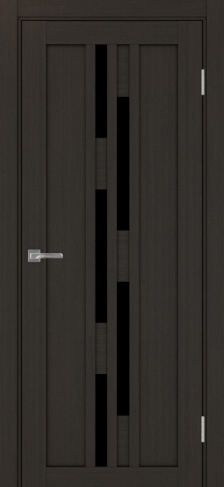 Полотно Турин 551 венге Цвет Венге Размер 800х2000мм Покрытие Экошпон Стекло Черное