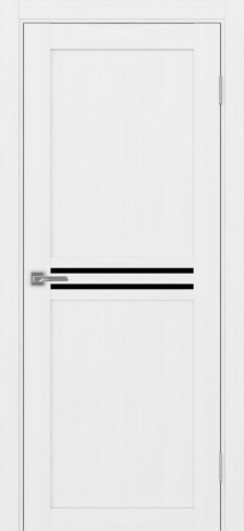 Полотно Турин 552 белый лёд Цвет Белый лёд Размер 700х2000мм Покрытие Экошпон Стекло Черное