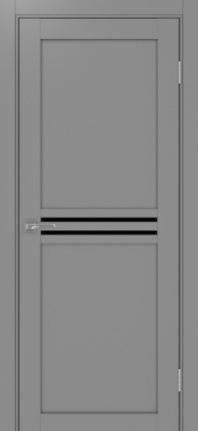 Полотно Турин 552 серый Цвет Серый Размер 700х2000мм Покрытие Экошпон Стекло Черное