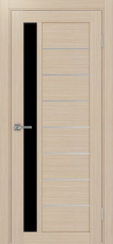 Полотно Турин 554АПП SC Цвет Дуб белёный Размер 800х2000мм Покрытие Экошпон Стекло Черное