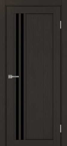 Полотно Турин 555 венге Цвет Венге Размер 700х2000мм Покрытие Экошпон Стекло Черное