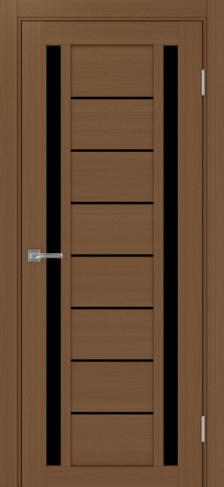 Полотно Турин 558 орех Цвет Орех Размер 700х2000мм Покрытие Экошпон Стекло Черное