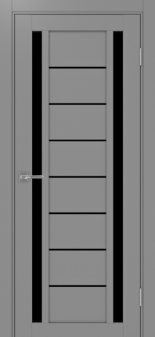 Полотно Турин 558 серый Цвет Серый Размер 600х2000мм Покрытие Экошпон Стекло Черное
