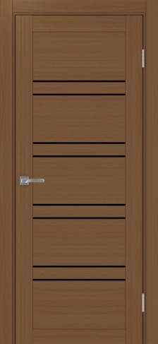 Полотно Турин 560 орех Цвет Орех Размер 800х2000мм Покрытие Экошпон Стекло Черное