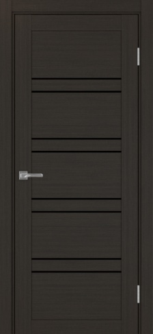 Полотно Турин 560 венге Цвет Венге Размер 700х2000мм Покрытие Экошпон Стекло Черное