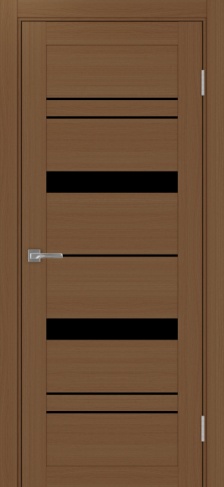 Полотно Турин 562 орех Цвет Орех Размер 700х2000мм Покрытие Экошпон Стекло Черное